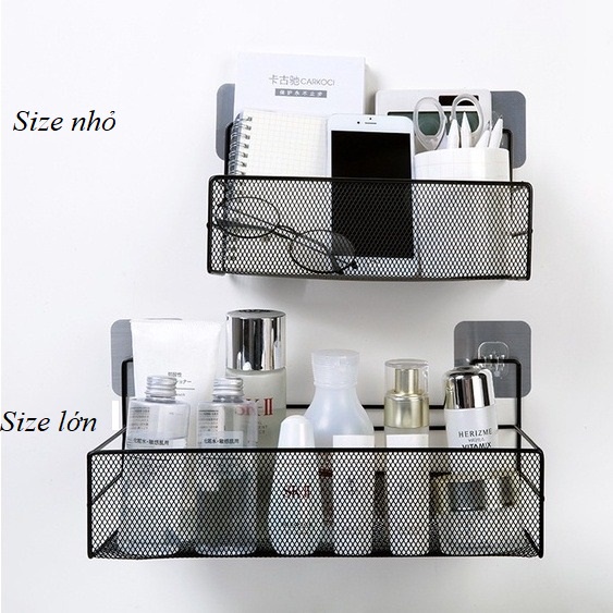 Giá Sắt Hình Chữ Nhật Treo Tường/Giỏ Sắt Đựng Đồ Đa Năng/Kệ Sắt Treo Tường SƠn Chống Gỉ Tiết Kiệm Không Gian