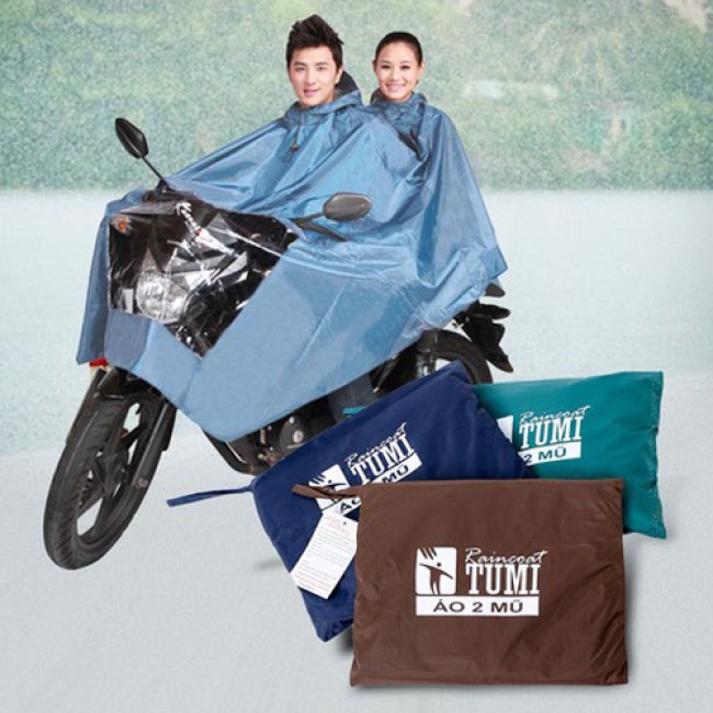 Áo mưa siêu nhẹ 2 đầu Tumi nhiều màu
