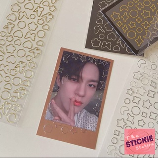 [XẢ KHO CỰC RẺ] Sticker Viền Sao Tim Trang Trí Toploader - Hình Dán Toploader