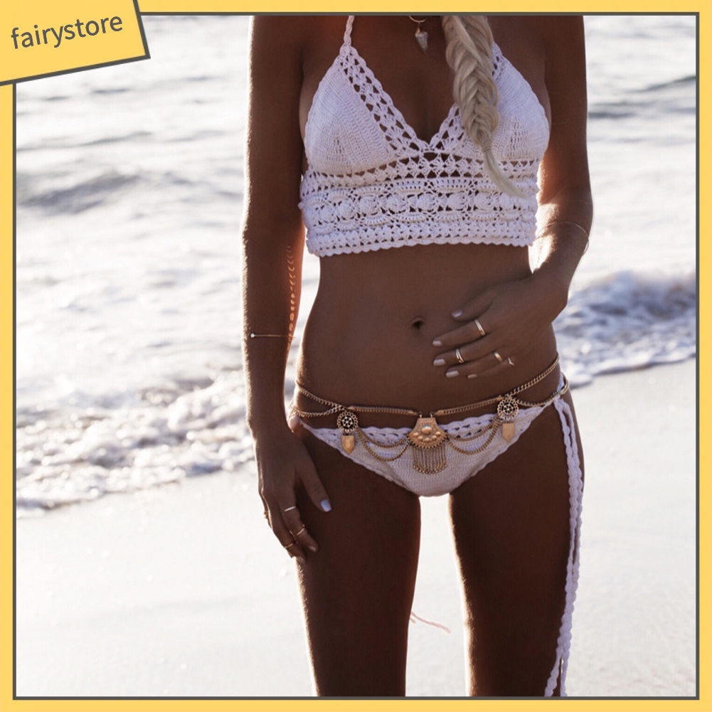 Dây xích kim loại diện bikini phong cách Bohemian sành điệu
