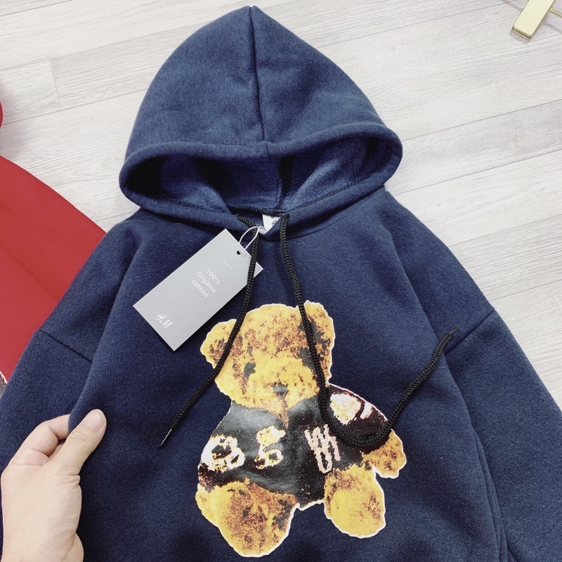 Áo nỉ hoodie mũ liền gấu cho bé 10-25kg