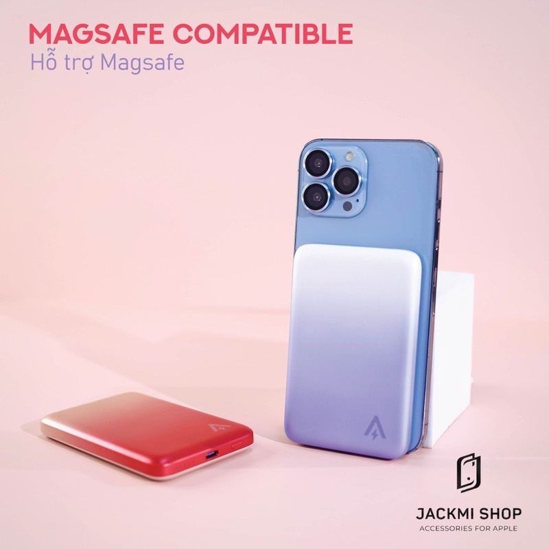 Sạc dự phòng không dây Anker Powercore 5000 mAh hỗ trợ sạc không dây cho ip 12 và 13 series