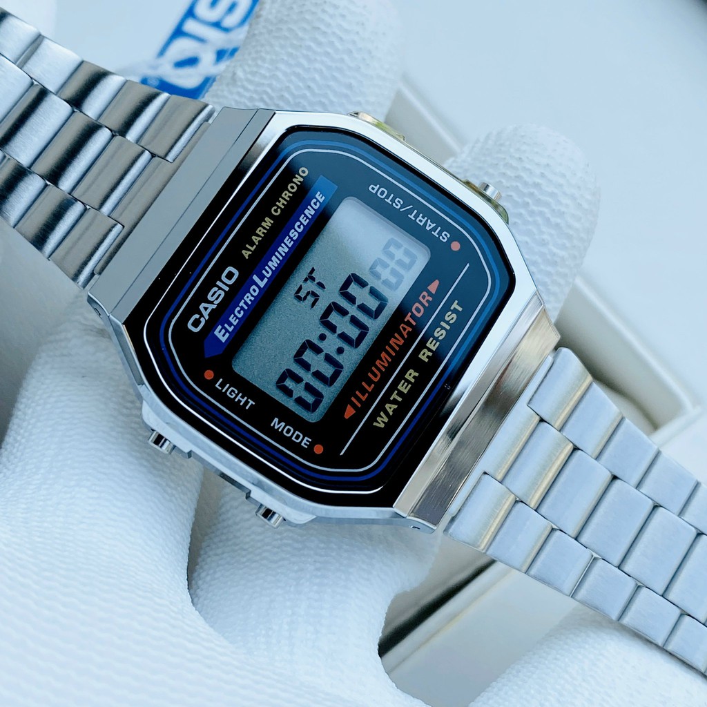 [NICE PICK] Đồng hồ nam nữ Casio A168 SILVER giá siêu rẻ