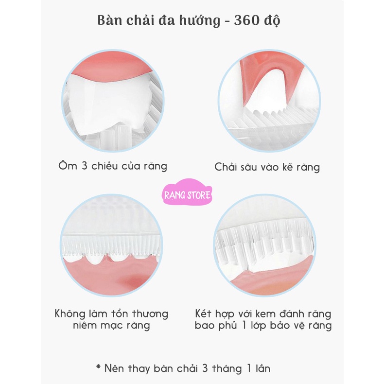 Bàn chải đánh răng cho bé silicon hình chữ U hươu cao cổ