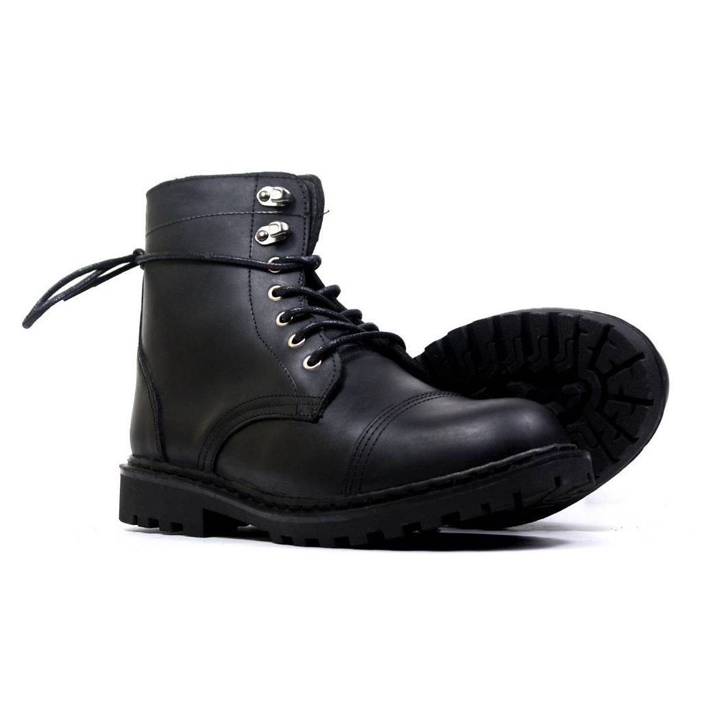 Giày Boots Doc.058 Full Black Da Bò sáp đen size 36->44  Lucas Shoes  Bảo hành 1 năm | WebRaoVat - webraovat.net.vn