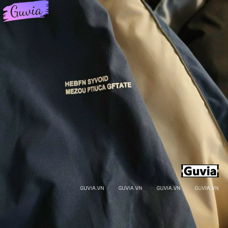 Áo Khoác Bomber Dù HEBFN Nam Nữ Form Rộng 2 Lớp, Áo Khoác Áo Gió Bomber Bóng Chày Chống Nắng Phối Màu Thời Trang GUVIA