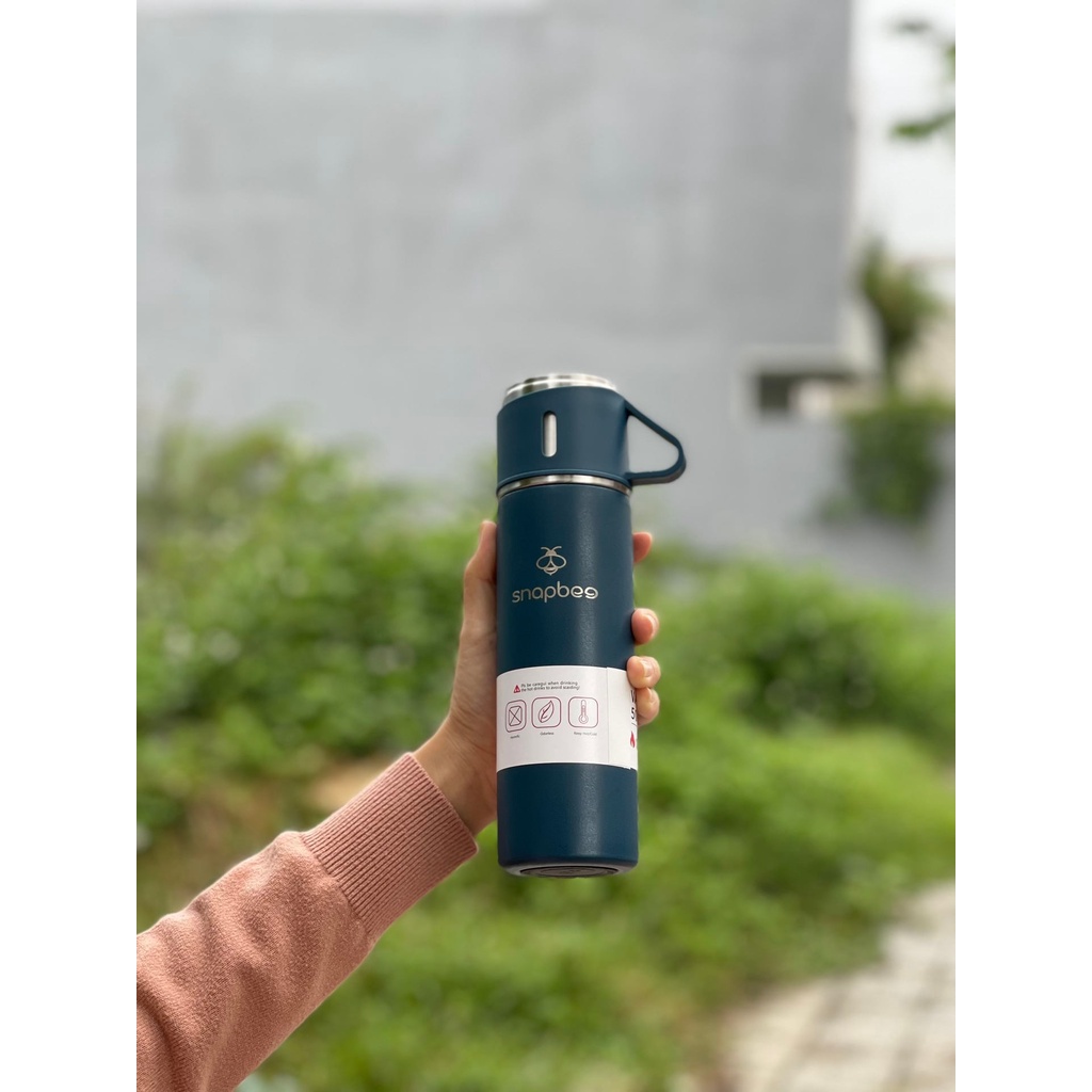 Bình giữ nhiệt 500 ml cao cấp Snapbee inox 304 chống gỉ quai cầm tiện lợi
