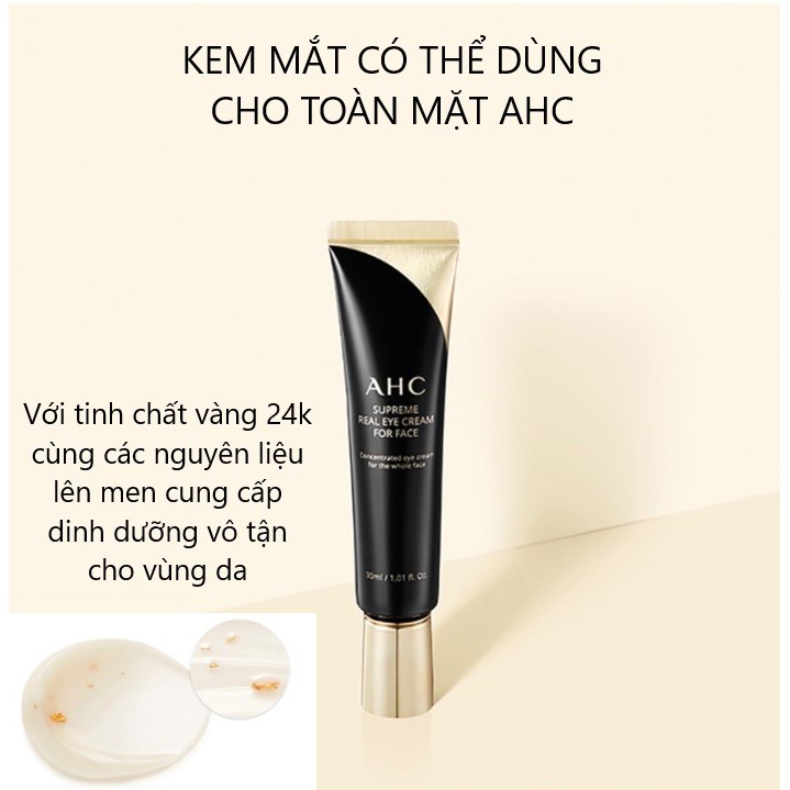 Kem mắt AHC kem dưỡng mắt giảm thâm bọng mắt dưỡng ẩm cải thiện nếp nhăn