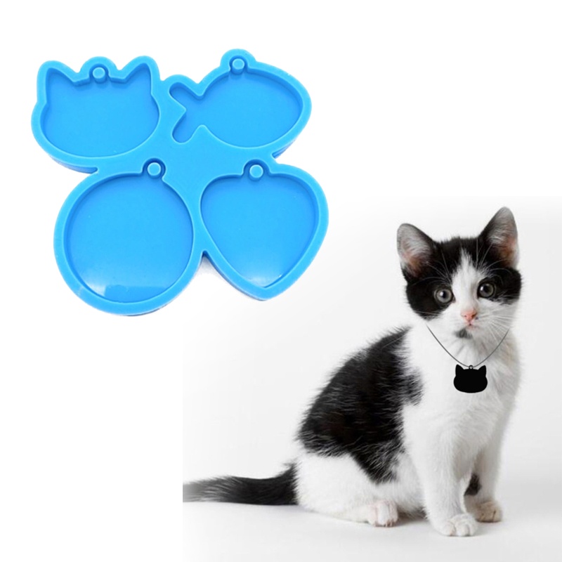 Sa Khuôn Silicone Làm Móc Khóa Hình Trái Tim / Cá / Mèo Xinh Xắn
