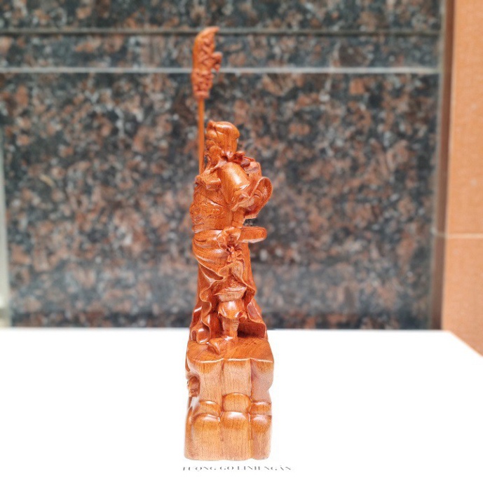 Tượng quan công gỗ hương cao 20 cm