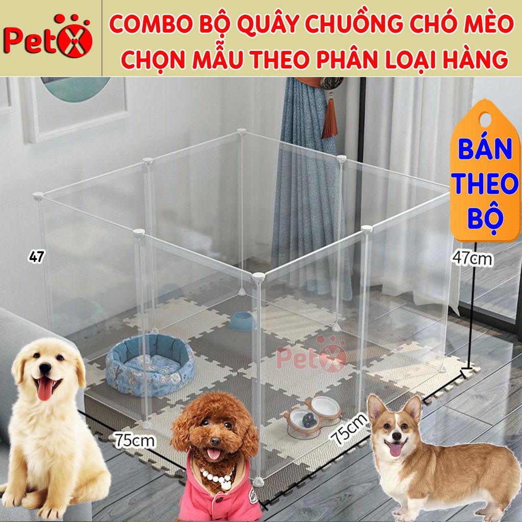 Quây chuồng chó mèo lắp ghép nuôi thú cưng sơn tĩnh điện giá rẻ