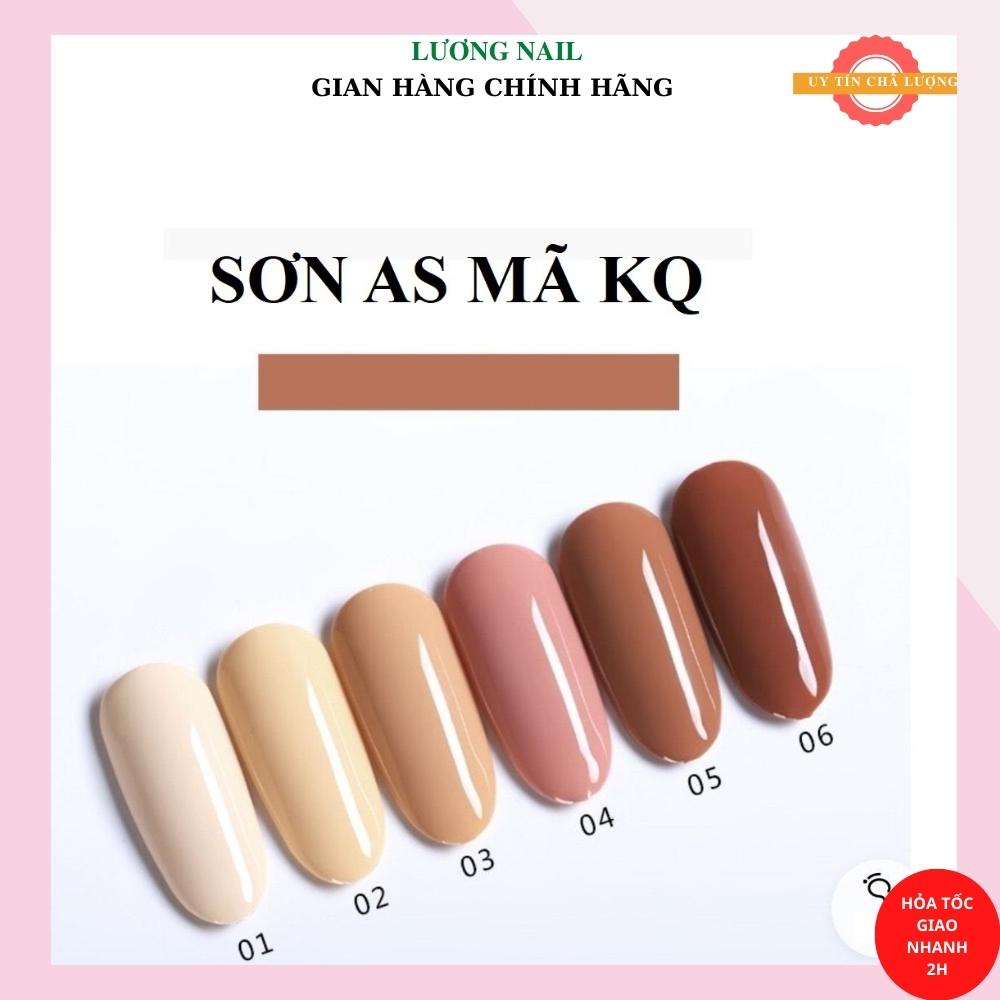 Sơn gel AS sơn móng tay gel tone màu nâu sữa kem sữa chai 15ml mã KQ
