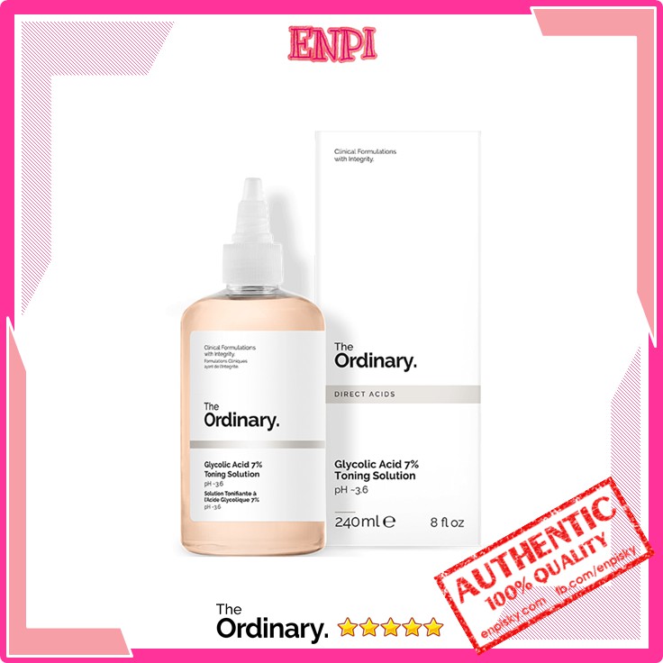 Toner tẩy da chết làm sạch The Ordinary Glycolic Acid 7% Toning Solution