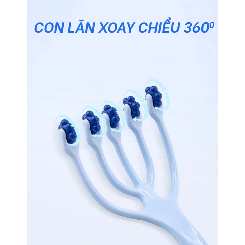 Dụng Cụ Massage Đầu, Ấn Huyệt Tay Chân, Vai Gáy Giúp Lưu Thông Máu, Giảm Căng Thẳng-Giao Màu Ngẫu Nhiên