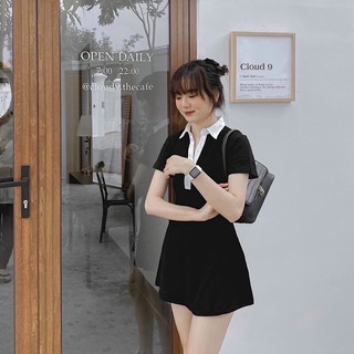VÁY ĐEN CỔ POLO