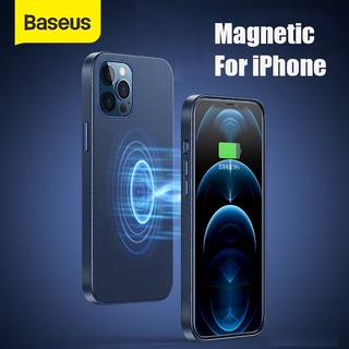 BASEUS ốp điện thoại Da Có Nam Châm Cho Iphone 12 Pro Max