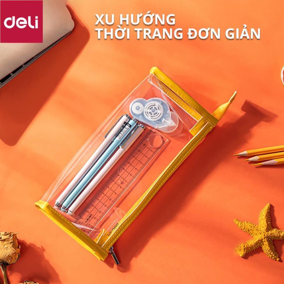 Túi đựng bút đồ dùng cá nhân trong suốt Deli - 67027 [Deli]