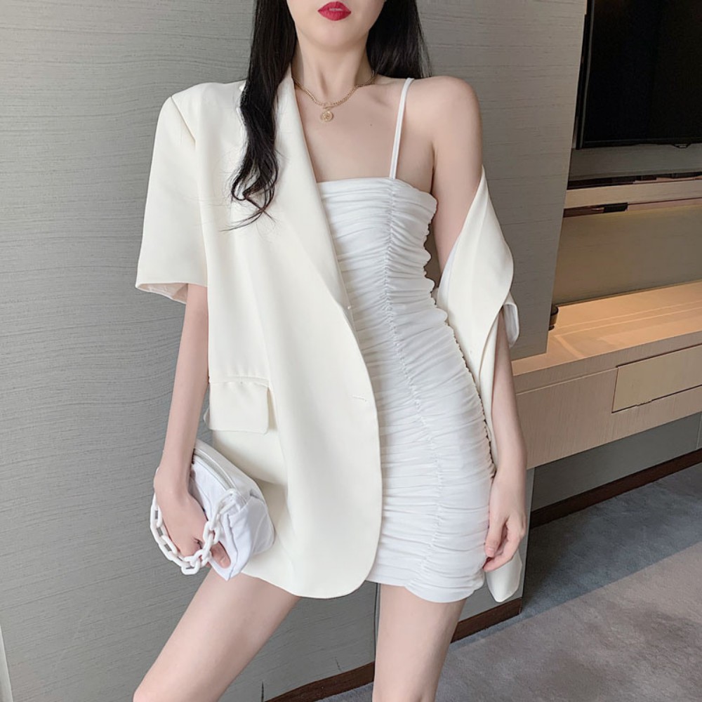 Đầm nữ , đầm không tay hai dây kiếu dáng xếp ly thiết kế quyến rũ cho nữ ATILA SHOP | BigBuy360 - bigbuy360.vn