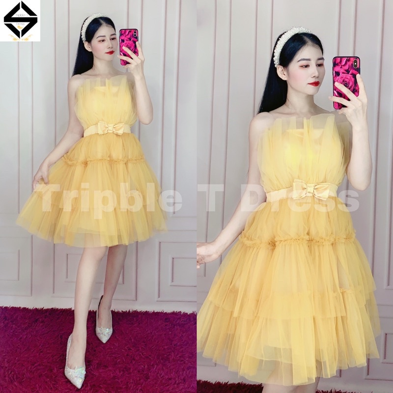 Đầm cúp xoè dún tầng siêu xinh TRIPBLE T DRESS -Size M/L - MS275V