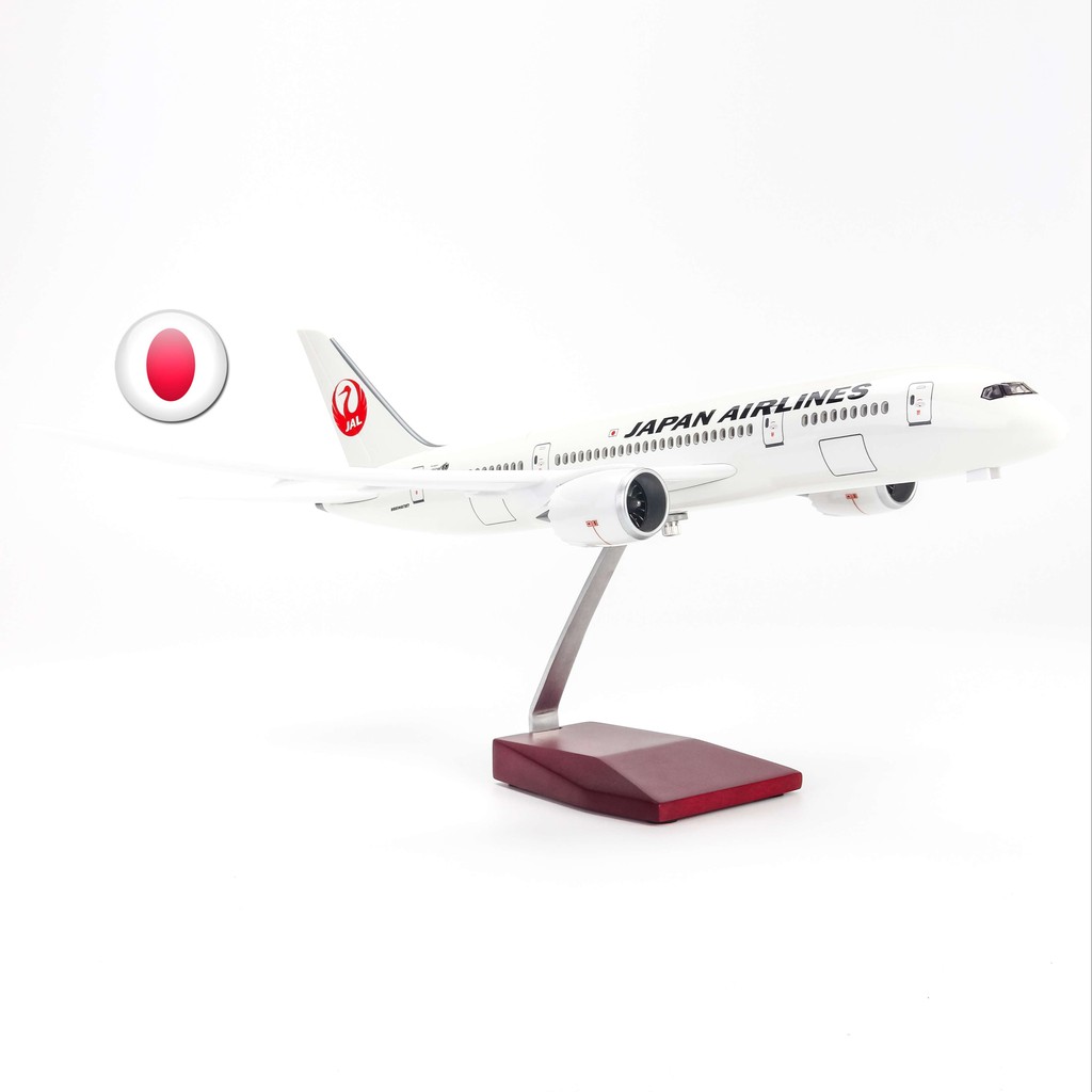 Mô hình máy bay lắp ráp có đèn led Japan Airlines Boeing B787 47cm Everfly