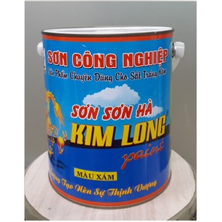 [Giá rẻ] Sơn sắt tráng kẽm 4 Kg MÀU XÁM, TRẮNG, ĐEN KIM LONG