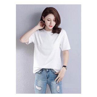 Áo thun nam,nữ trơn basic Johnsonli cổ tròn tay ngắn, 2 màu. vải cotton co giãn