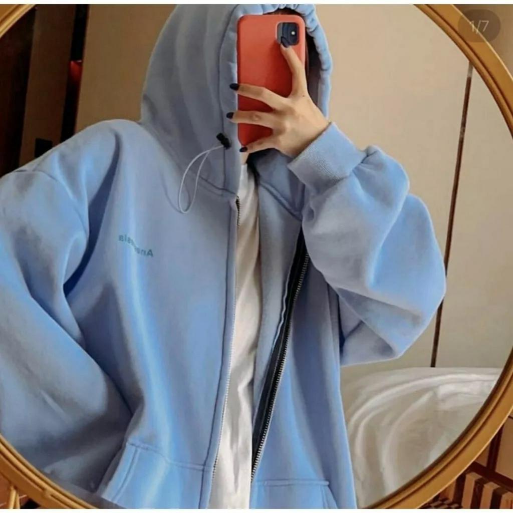 Áo KHOÁC Hoodie AN BIỂN NHẠT ANESTHESIA và Ulzzang Unisex (Dây kéo TRẮNG)