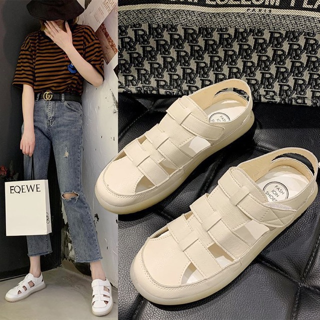 Dép sandal nữ quai da 🌺FREESHIP🌺 đế cầu vồng siêu mềm êm chân