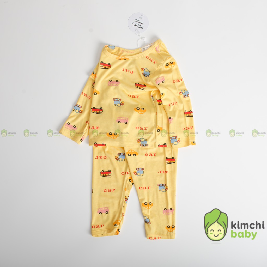 Đồ Bộ Bé Trai, Bé Gái Minky Mom Vải Thun Lạnh Họa Tiết Bò Sữa Hot Trend Ver 3, Bộ Dài Tay Thu Đông Cho Bé MKMTD2115