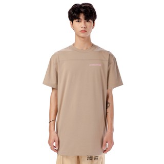 5THEWAY® /copyright/ LONGLINE TEE™ in GREIGE aka Áo Thun Nâu Đậm Tay Ngắn