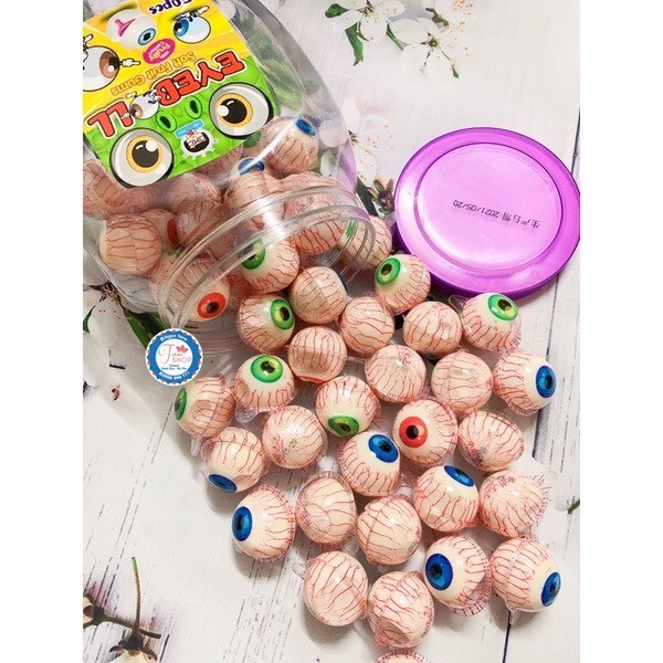 Kẹo Dẻo Con Mắt Eyeballs Có Nhân Bên Trong (1 viên) - Mèo Ăn Vặt