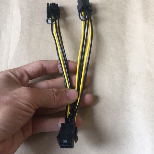 Cáp chuyển 6 pin sang 2 cổng 8 pin vga