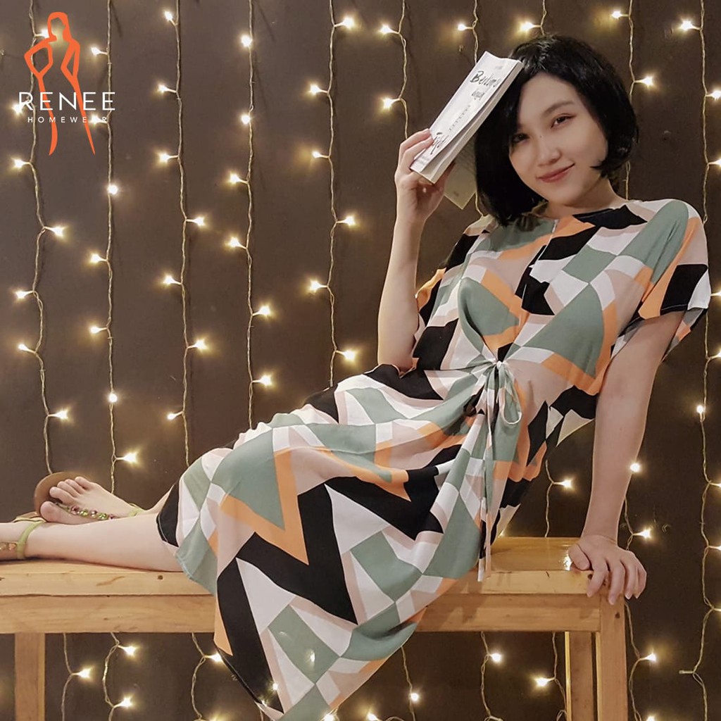 Renee Home Đầm hai dây dài đến đầu gối mặc ở nhà 220087 - 220089 - 220082