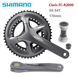 Đùi đĩa shimamo claris fc-r2000 50-34t 170mm + kèm bb dành cho xe road
