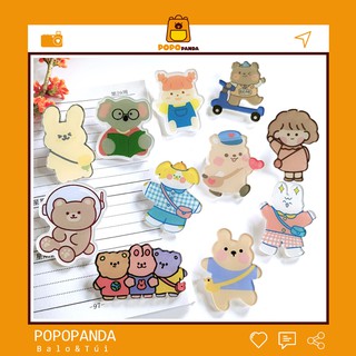 Huy hiệu ghim cài balo túi tote hình thỏ Rapit cute, pin gắn balo túi tote ulazzang