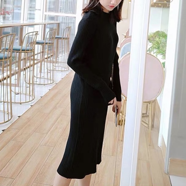 SALE OFF VÁY LEN CỔ TRÒN CAO CẤP