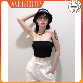 Áo quây ngực VYLINHSHOP không dây dáng croptop ôm body cá tính màu đen trắng