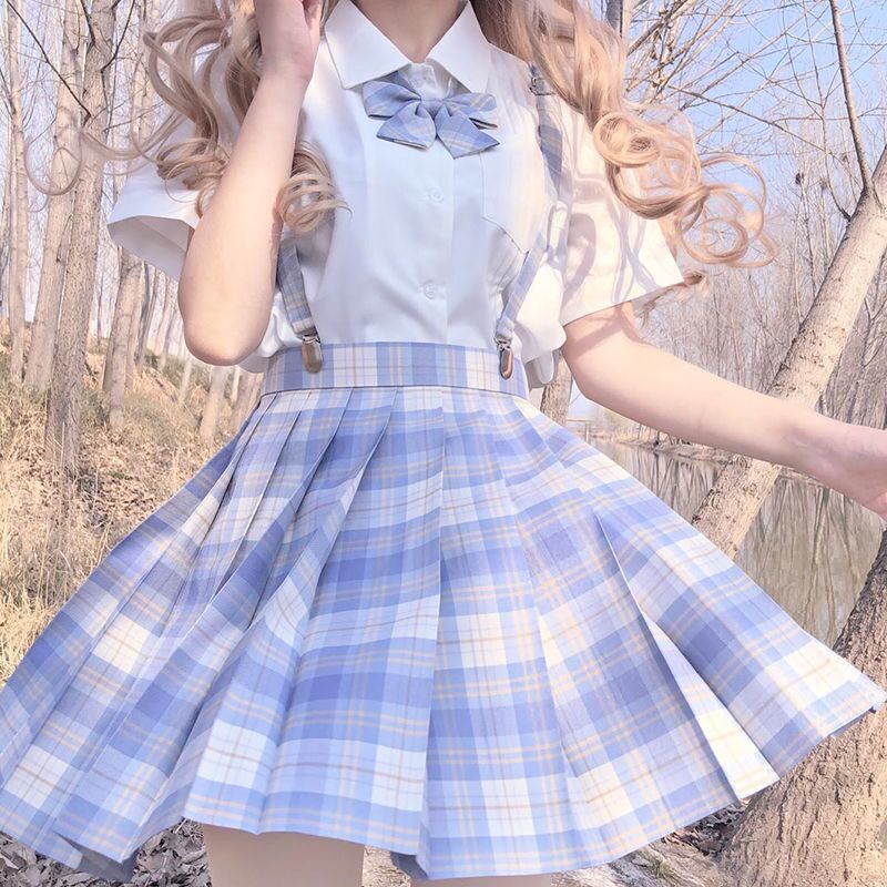 Bộ Đồng Phục Học Sinh Nhật Bản jk Váy Đồng Phục Thủy Thủ Orthodox jk Nho Phong Cách Preppy Kẻ Ô Nhật Bản O4IL