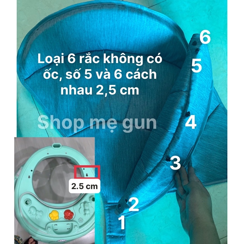 Yên xe tròn tập đi thay thế 6 lỗ/ Đệm xe tròn tập đi hàng thay thế 7 lỗ