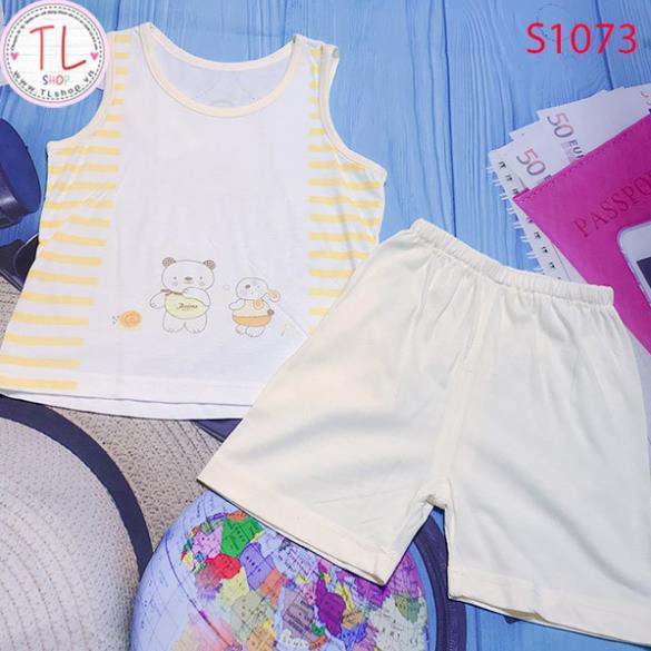 Thời Trang Trẻ Em -Bộ ba lỗ họa tiết thỏ và gấu – Quần Áo Bé Trai - Bộ Bé Trai - Quần Áo Bé Gái - Bộ Bé