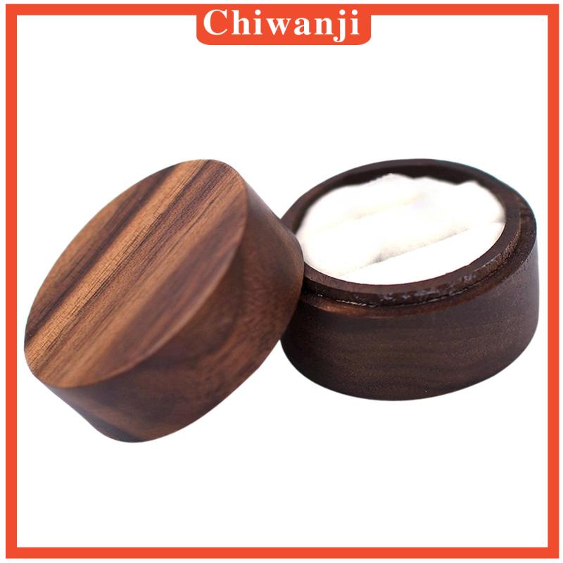 Hộp Nhẫn Cưới Bằng Gỗ Hình Tròn Đa Năng Độc Đáo