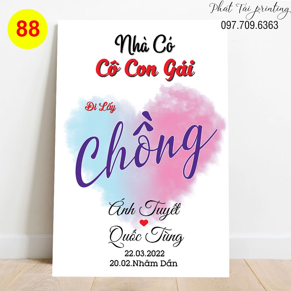 MS 88 - Bảng Welcome trang trí đám cưới