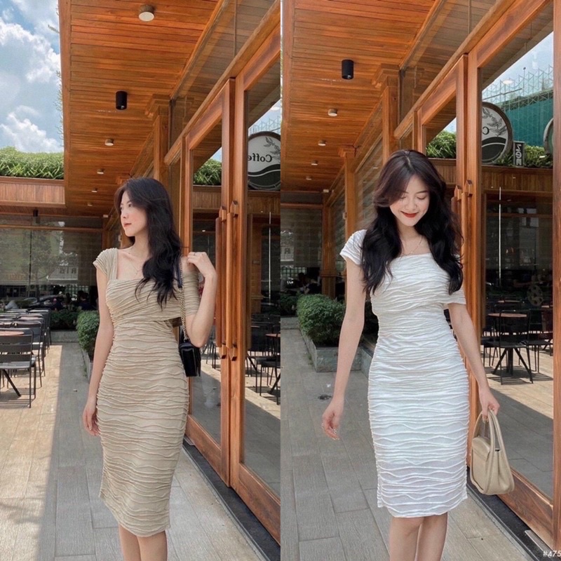 ĐẦM MIDI LƯỢN SÓNG VAI KIỂU