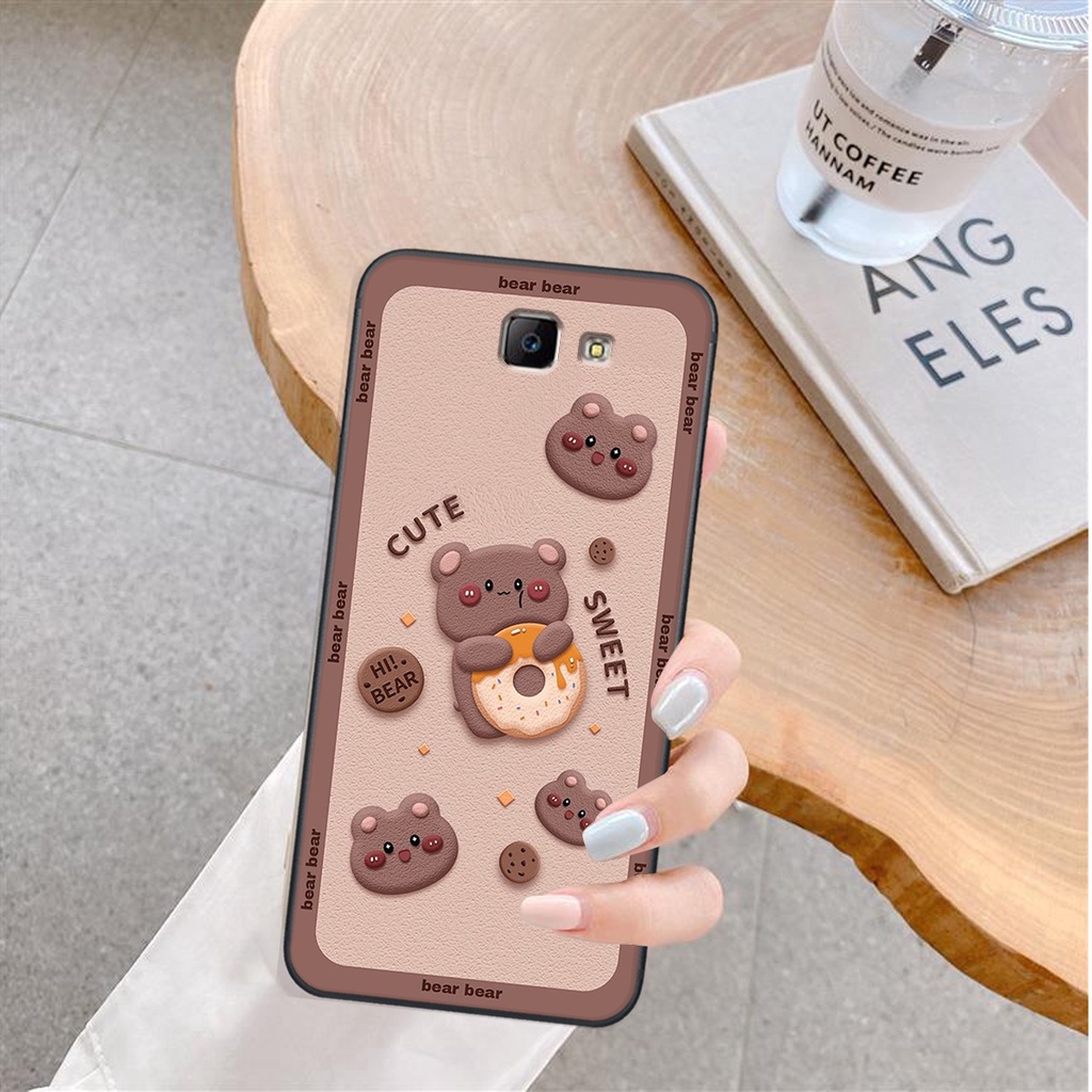 Ốp lưng Samsung Galaxy J5 PRIME in hình Gấu nâu - hồng, Gấu Be@rick  cực CUTE, DỄ THƯƠNG