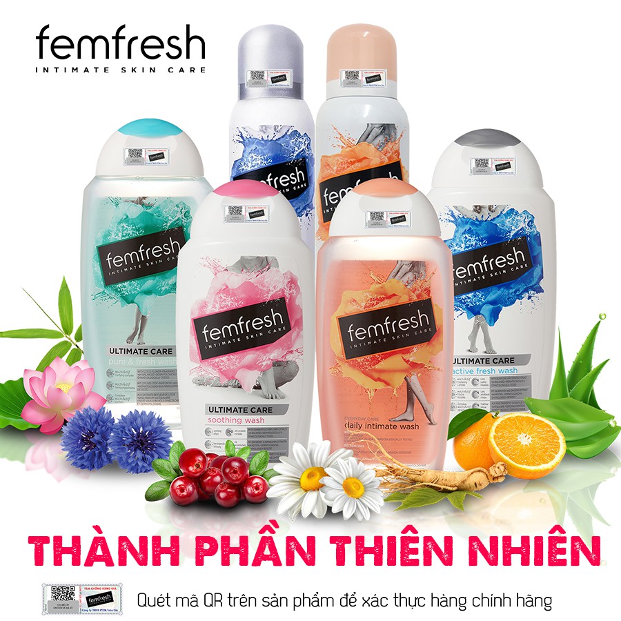 [Tặng Kèm Deal 0đ] Xịt thơm mát vùng kín cao cấp Femfresh UK lọ 125ml