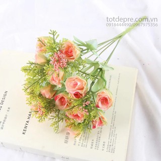 Chùm Hoa Hồng Nhí - Hoa giả siêu bền, đẹp