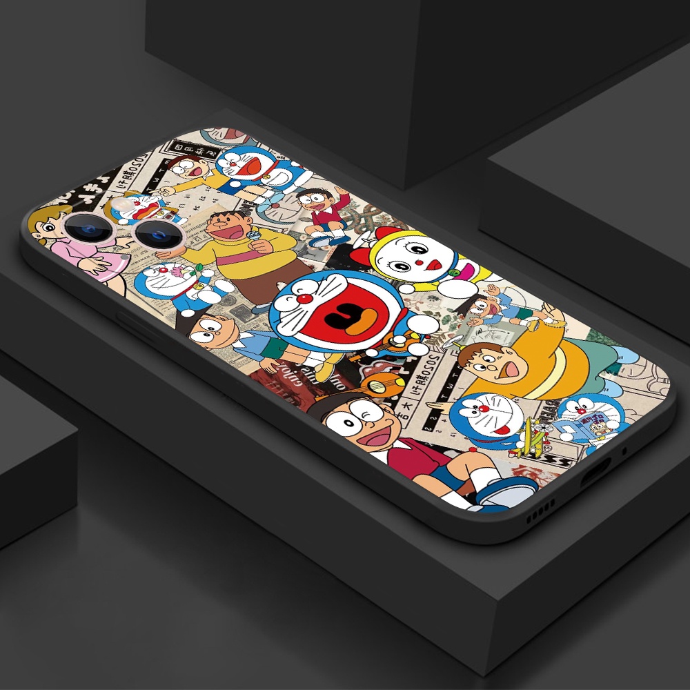 Ốp Điện Thoại Silicon Mềm Hình Doraemon Dễ Thương Cho iPhone 13 12 11 mini Pro Max XS XR X 7 8 SE 6 6S mini Pro