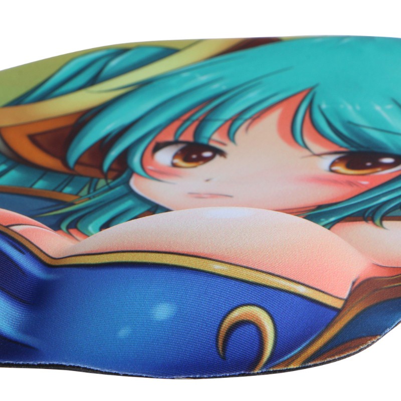 CRE  Creative Cartoon Anime 3D Sexy Chest Silicone Mouse Pad Wrist Rest Support