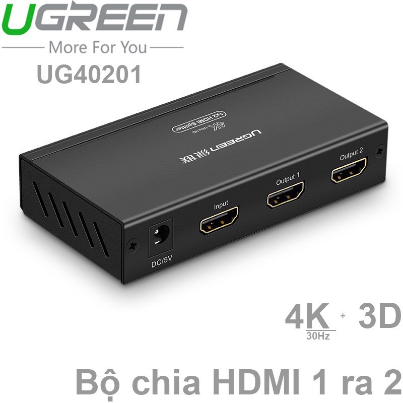 BỘ CHIA HDMI 1 RA 2 CỔNG SP 4K 40201 UGREEN