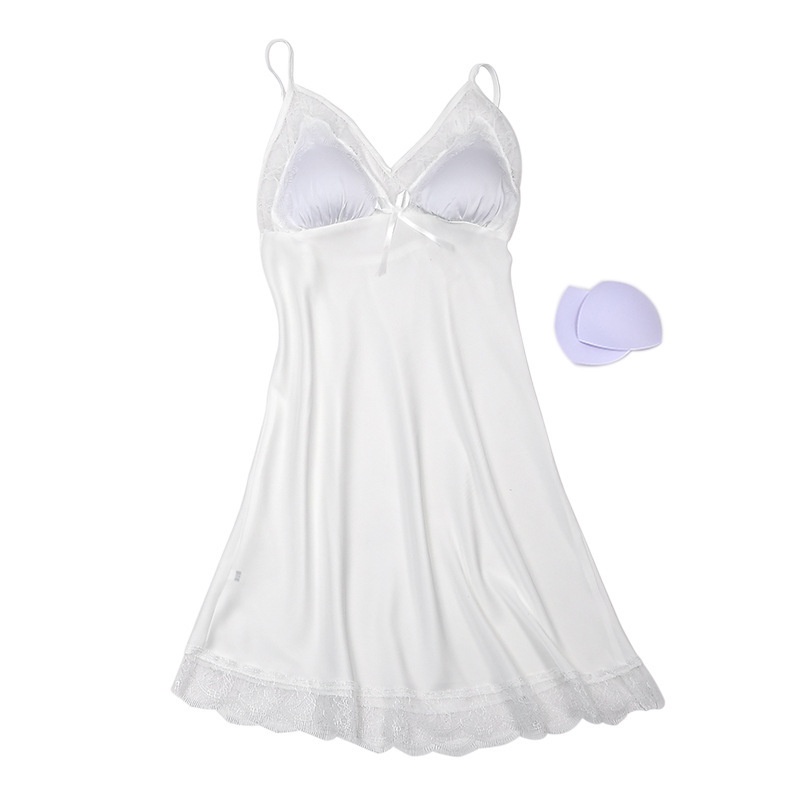 Đầm Ngủ Hai Dây Phối Ren Gợi Cảm Cho Nữ